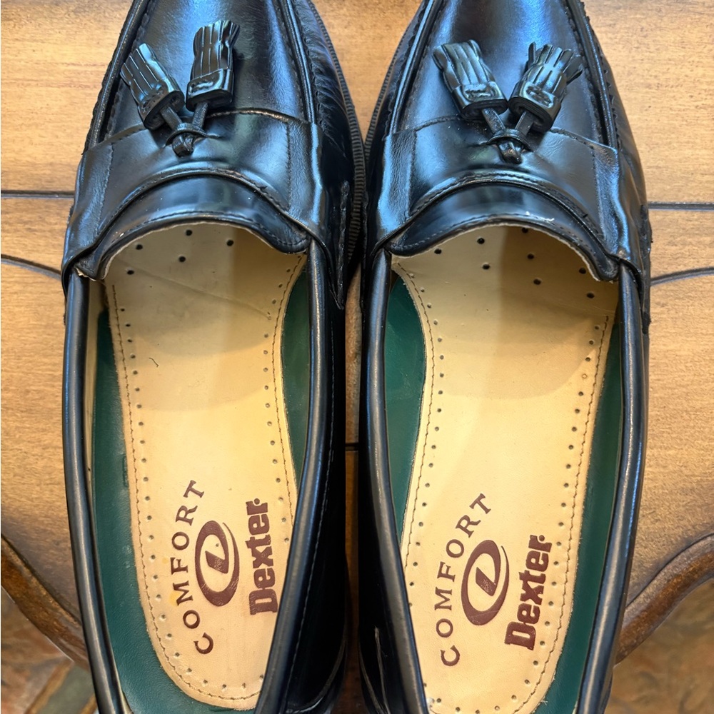 Dexter Men's Black Tassel Slip-On Loafers